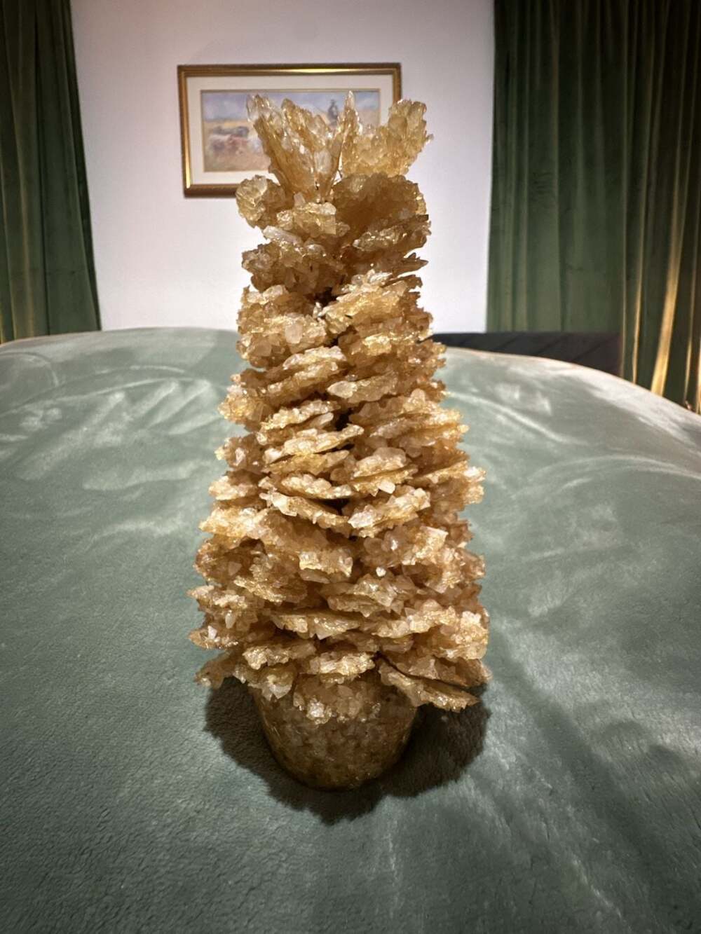 Natural Citrine Quartz Crystal Cluster Mineral Specimen Tree